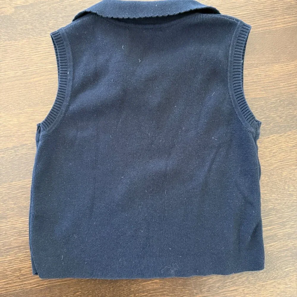 Brandy Melville Navy Cotton Vest - Picture 2 of 2